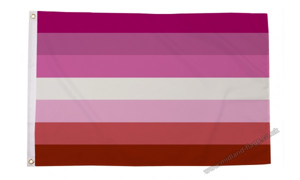 Lesbian Stripes Pride Flag